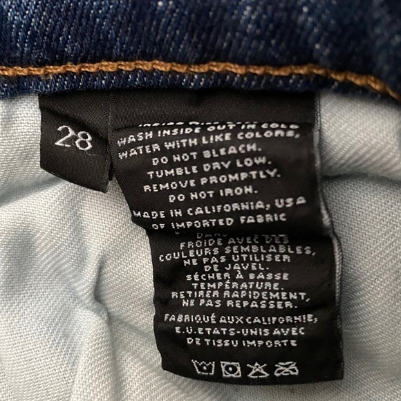 J Brand Ellis Mid Rise Distressed Skinny Jean in Villain Blue 28 - Picture 4 of 9